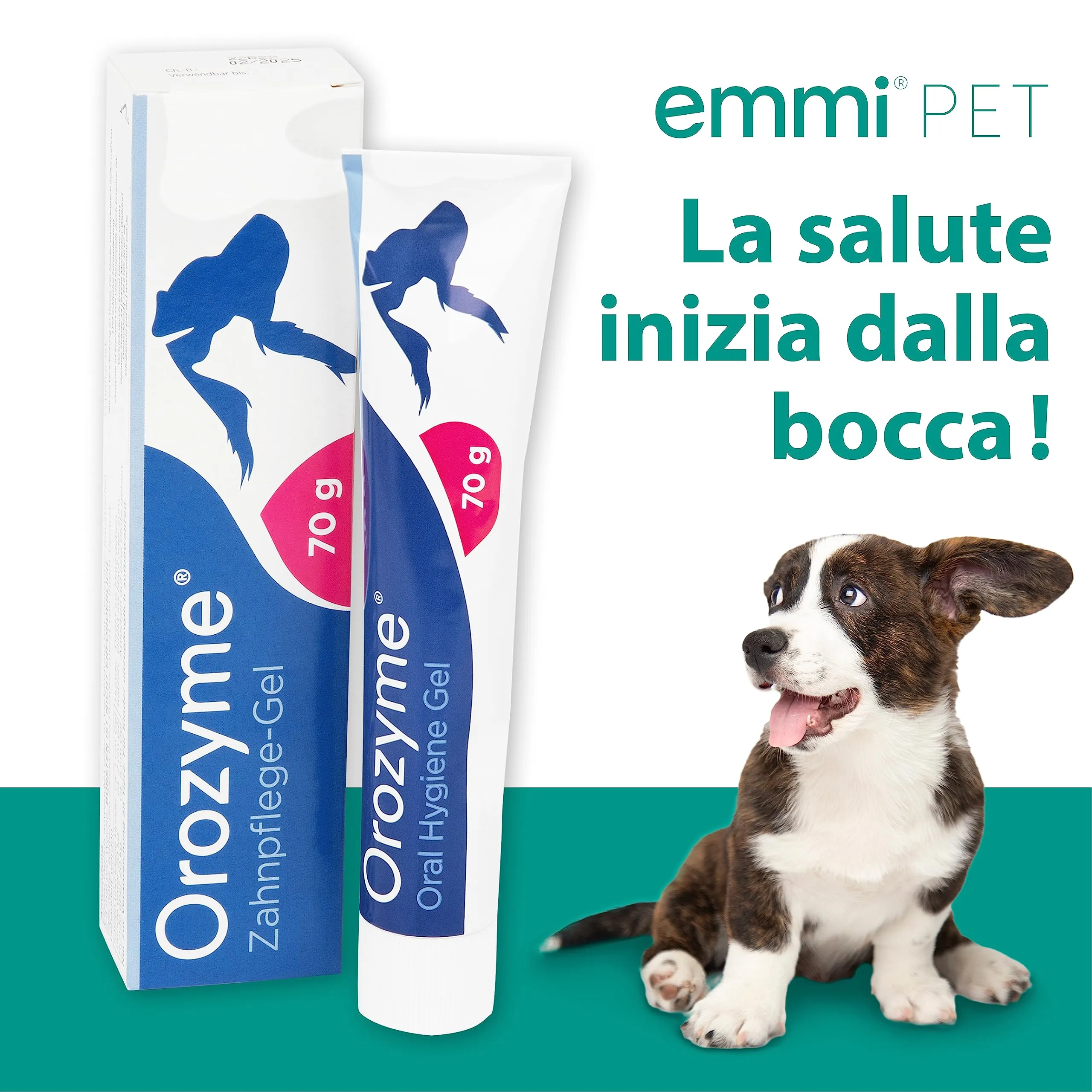 emmi®-pet 3x emmi® Orozyme Gel dentale per cani e gatti con funzione autopulente - immagine 2