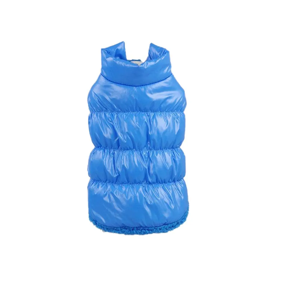 Cappotto per Cani,Piumino per Cani e Gatto di Piccola Taglia,Cani Gilet in Pile Polare,Giù Giacca per Animali Domestici,Giacche Invernali Calde Impermeabili per Teddy/Chihuahua/Pomerania Blu B XL - immagine 2