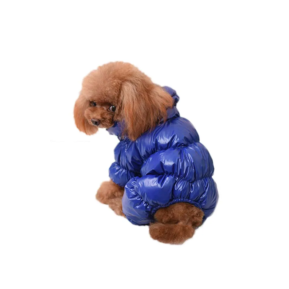 Cappotto per Cani,Piumino per Cani e Gatto di Piccola Taglia,Cani Gilet in Pile Polare,Giù Giacca per Animali Domestici,Giacche Invernali Calde Impermeabili per Teddy/Chihuahua/Pomerania Blu A XXL - immagine 2