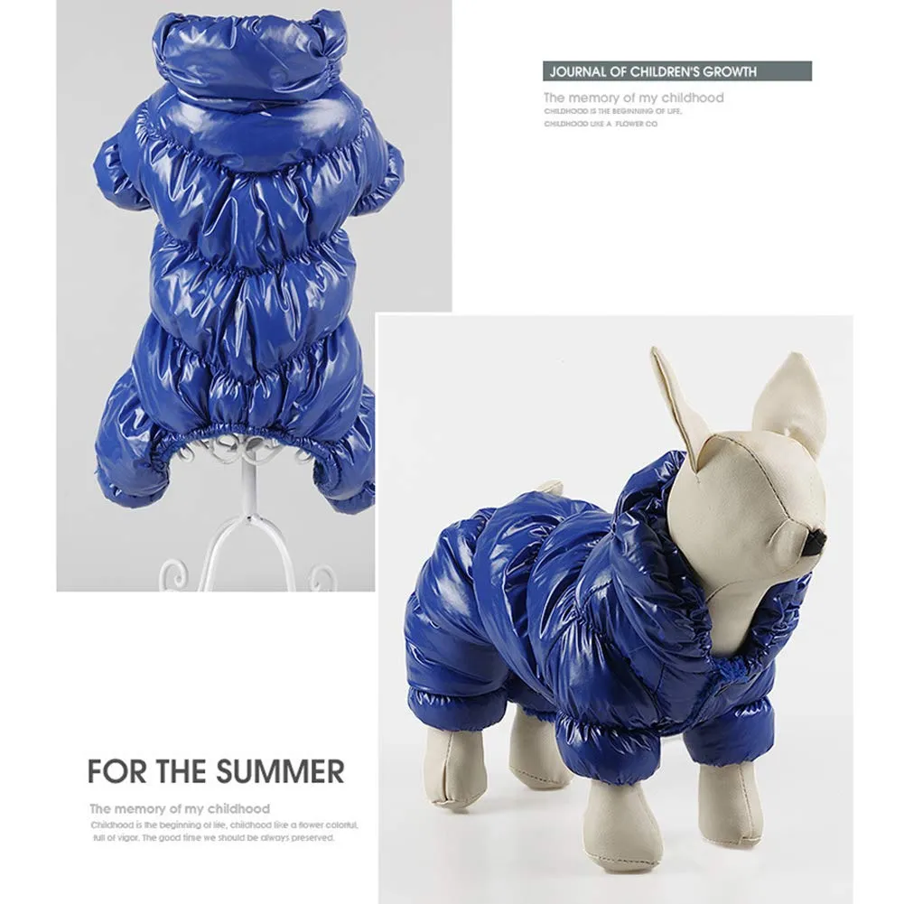 Cappotto per Cani,Piumino per Cani e Gatto di Piccola Taglia,Cani Gilet in Pile Polare,Giù Giacca per Animali Domestici,Giacche Invernali Calde Impermeabili per Teddy/Chihuahua/Pomerania Blu A XXL - immagine 3