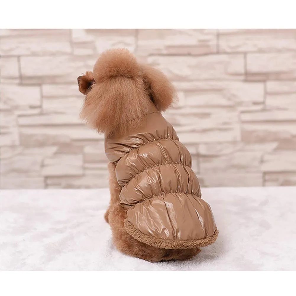 Cappotto per Cani,Piumino per Cani e Gatto di Piccola Taglia,Cani Gilet in Pile Polare,Giù Giacca per Animali Domestici,Giacche Invernali Calde Impermeabili per Teddy/Chihuahua/Pomerania Caffè B XS - immagine 2