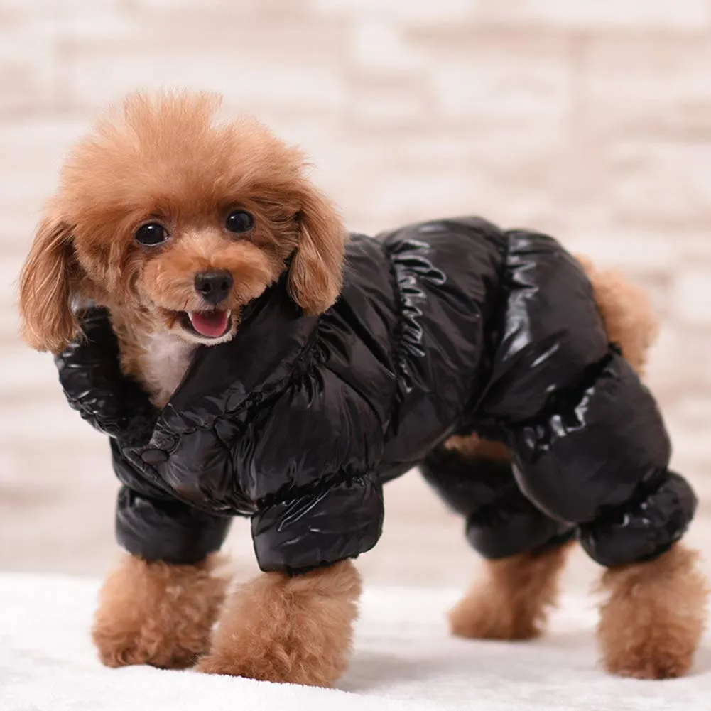 Cappotto per Cani,Piumino per Cani e Gatto di Piccola Taglia,Cani Gilet in Pile Polare,Giù Giacca per Animali Domestici,Giacche Invernali Calde Impermeabili per Teddy/Chihuahua/Pomerania Nero A S - immagine 2