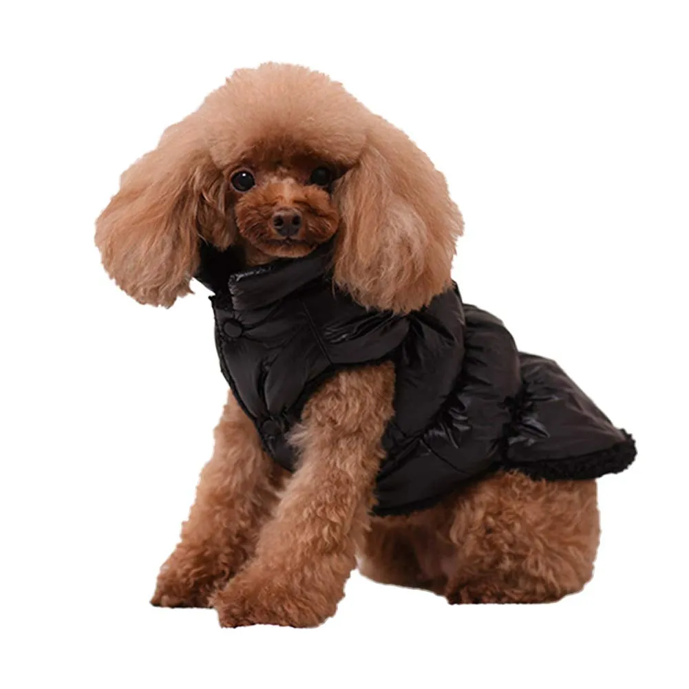 Cappotto per Cani,Piumino per Cani e Gatto di Piccola Taglia,Cani Gilet in Pile Polare,Giù Giacca per Animali Domestici,Giacche Invernali Calde Impermeabili per Teddy/Chihuahua/Pomerania Nero B 3XL - immagine 1