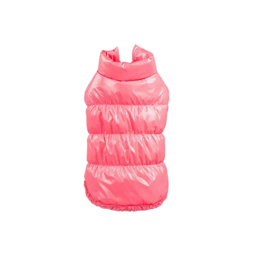 Cappotto per Cani,Piumino per Cani e Gatto di Piccola Taglia,Cani Gilet in Pile Polare,Giù Giacca per Animali Domestici,Giacche Invernali Calde Impermeabili per Teddy/Chihuahua/Pomerania Rosa B S - immagine 2