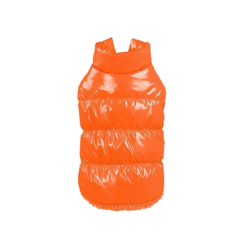 Cappotto per Cani,Piumino per Cani e Gatto di Piccola Taglia,Cani Gilet in Pile Polare,Giù Giacca per Animali Domestici,Giacche Invernali Calde Impermeabili per Teddy/Chihuahua/Pomerania Arancia B XL - immagine 4
