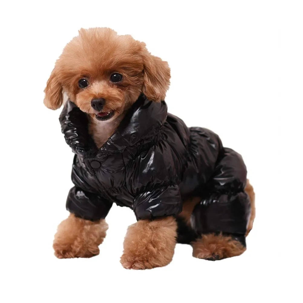 Cappotto per Cani,Piumino per Cani e Gatto di Piccola Taglia,Cani Gilet in Pile Polare,Giù Giacca per Animali Domestici,Giacche Invernali Calde Impermeabili per Teddy/Chihuahua/Pomerania Nero A M - immagine 1