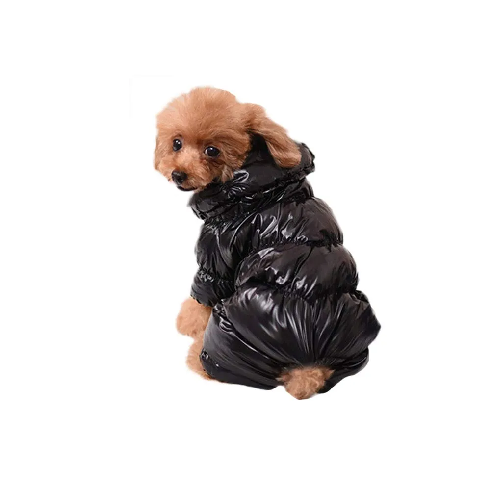 Cappotto per Cani,Piumino per Cani e Gatto di Piccola Taglia,Cani Gilet in Pile Polare,Giù Giacca per Animali Domestici,Giacche Invernali Calde Impermeabili per Teddy/Chihuahua/Pomerania Nero A M - immagine 3