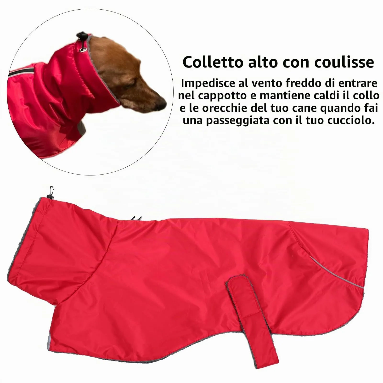 MOREZI Giacca Calda Per Cani Teckel, Abbigliamento Invernale Caldo Per Cani - immagine 5