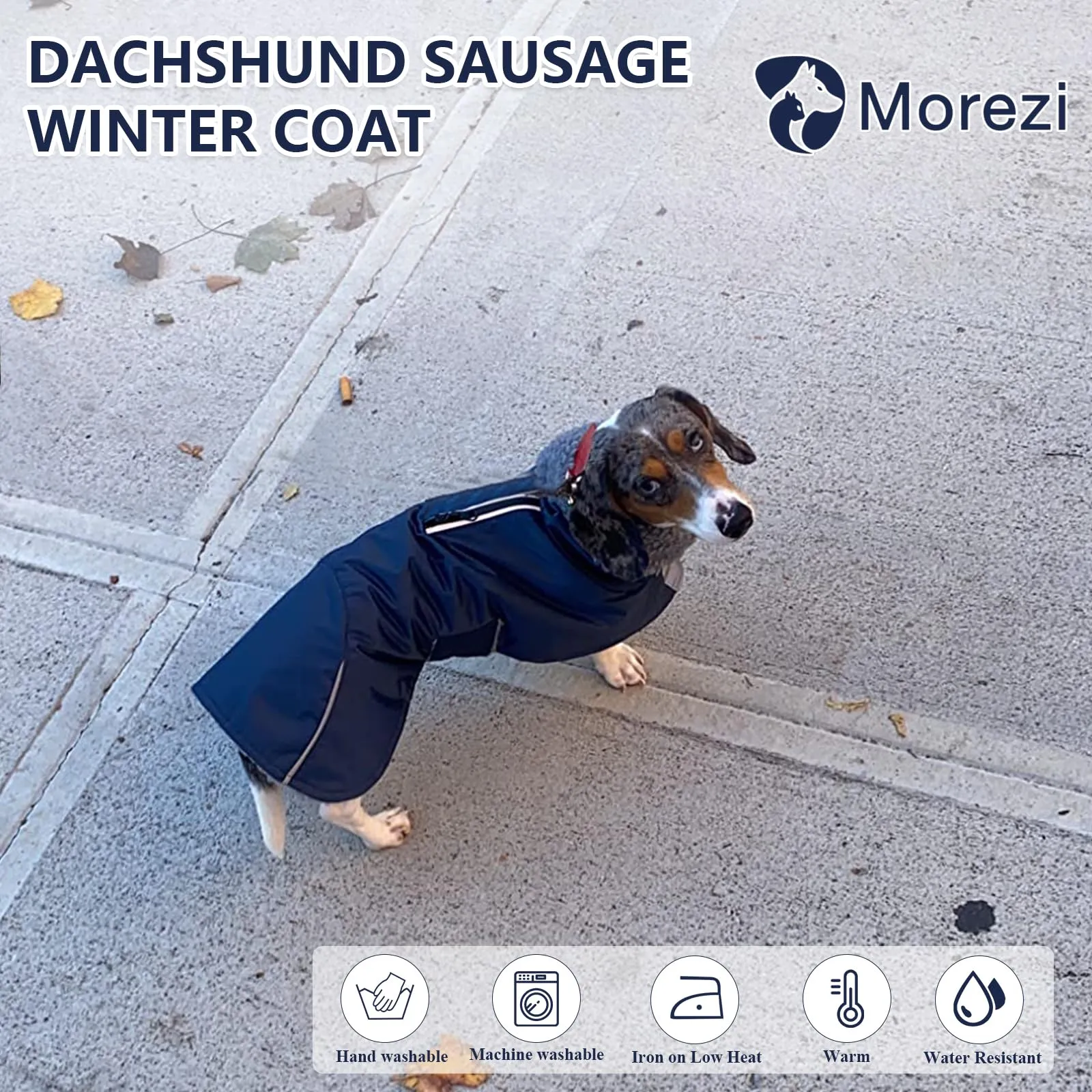 MOREZI Giacca Calda Per Cani Teckel, Abbigliamento Invernale Caldo Per Cani - immagine 2