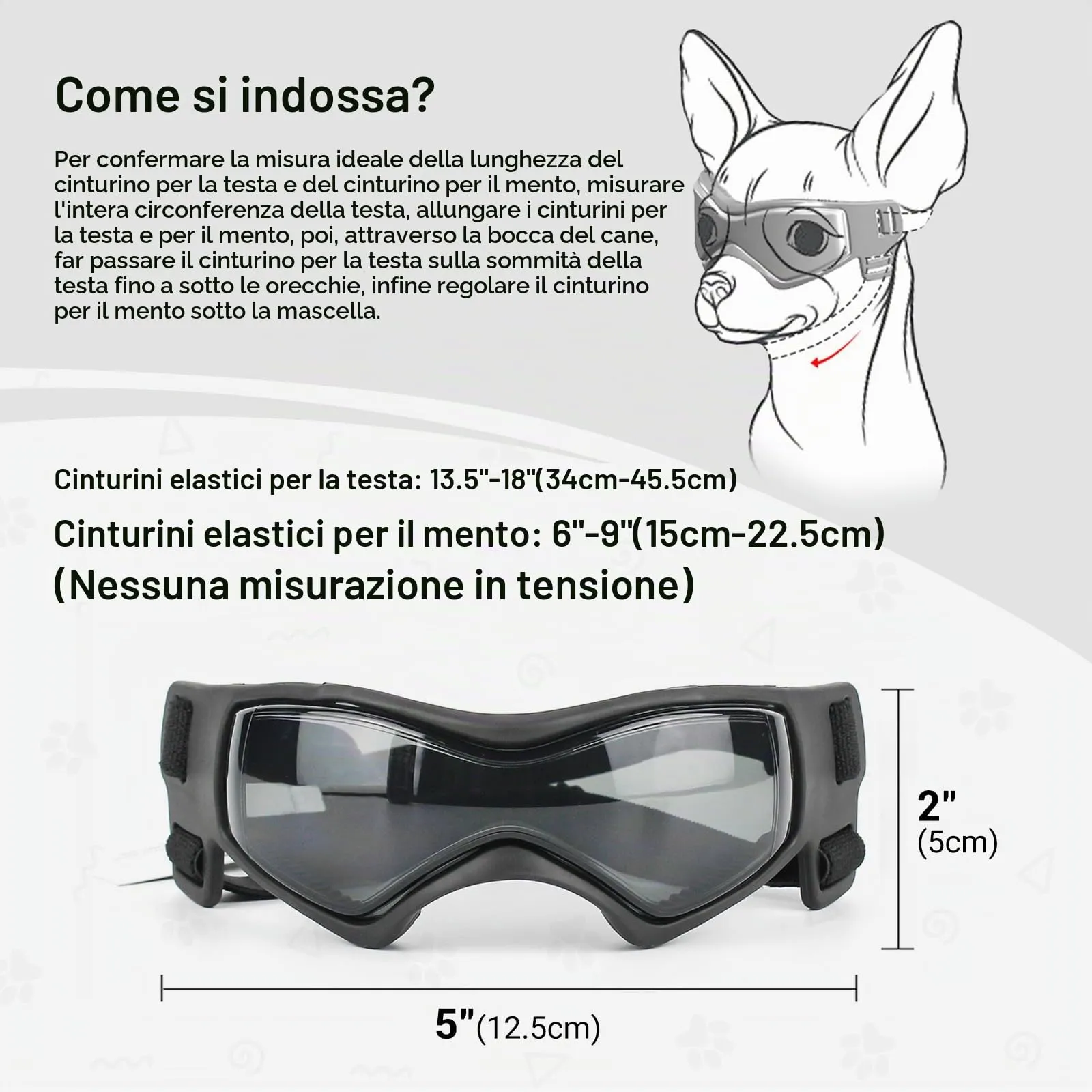 Enjoying Occhiali per Cani di Piccola Taglia con Protezione UV per Cuccioli, Occhiali da Sole Antivento per Animali Domestici, Protezione per Occhi di Pecorino, Nero - immagine 6
