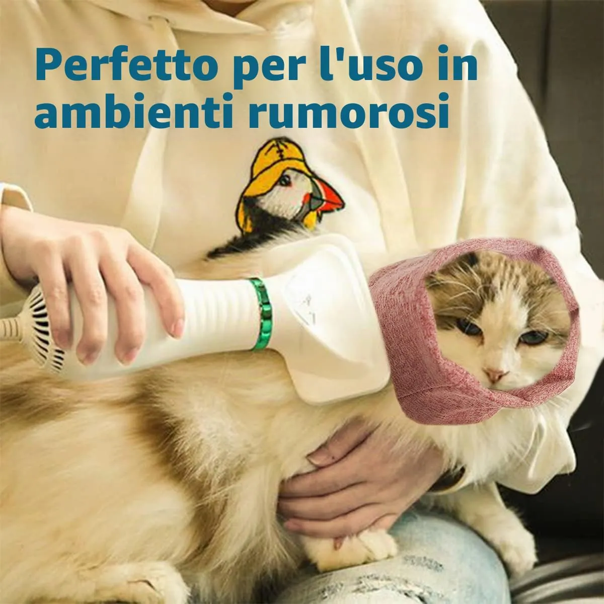 Pattepoint - Paraorecchie per cani piccoli, per alleviare l'ansia e calma in un luogo rumoroso, Snood per orecchie per cani piccoli, scaldamani e orecchie di cane, colore: Rosa M - immagine 6