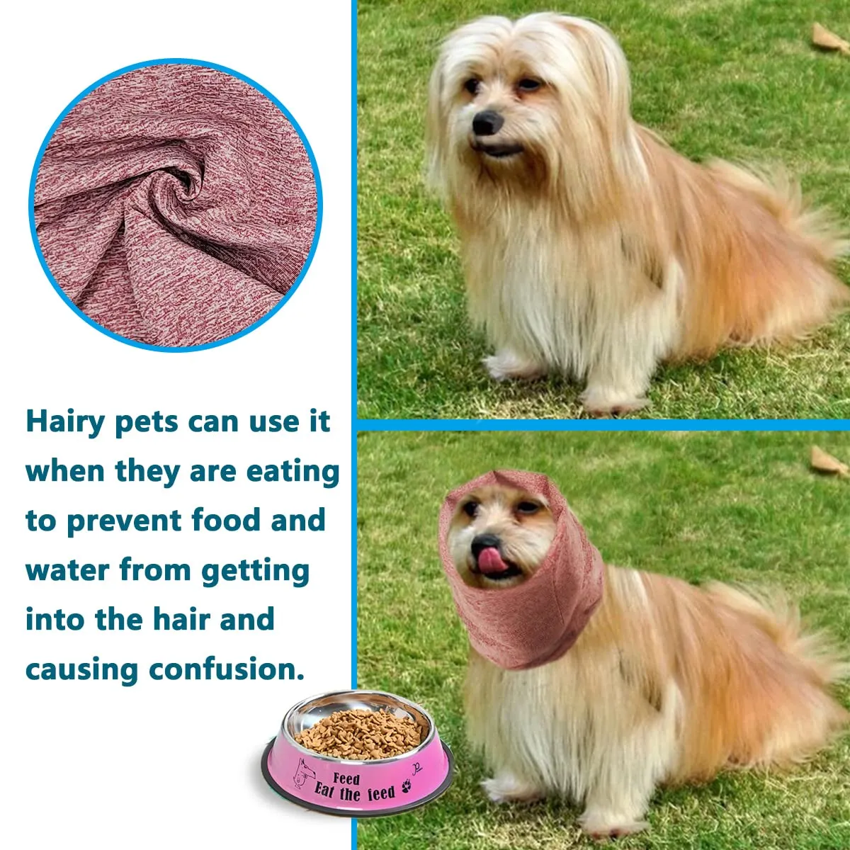 Pattepoint Snood per Gattino per Toelettatura, Scaldacollo e Orecchie, Protezione Orecchie Gattino Alleviare Ansia, Felpa Cappuccio Rosa - immagine 7