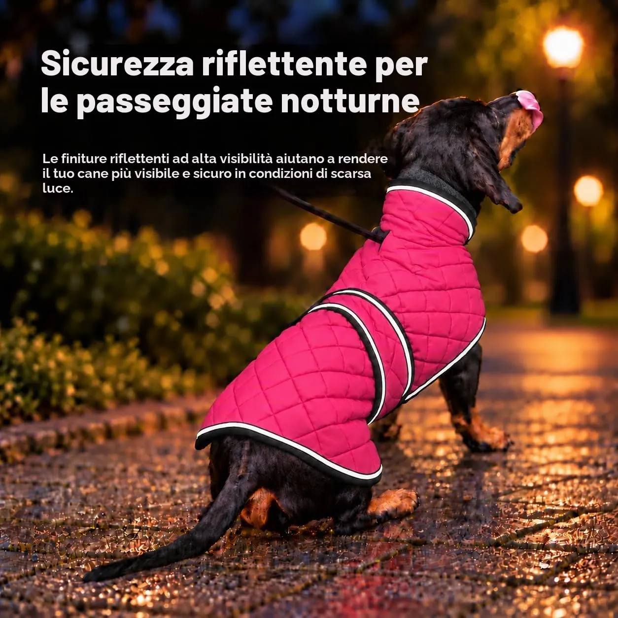 MOREZI Cappotto invernale per bassotto – Maglione impermeabile per cani con fodera in lana e cinghie regolabili, caldo cappotto invernale per cani di piccola taglia all'aperto rosa XS - immagine 4
