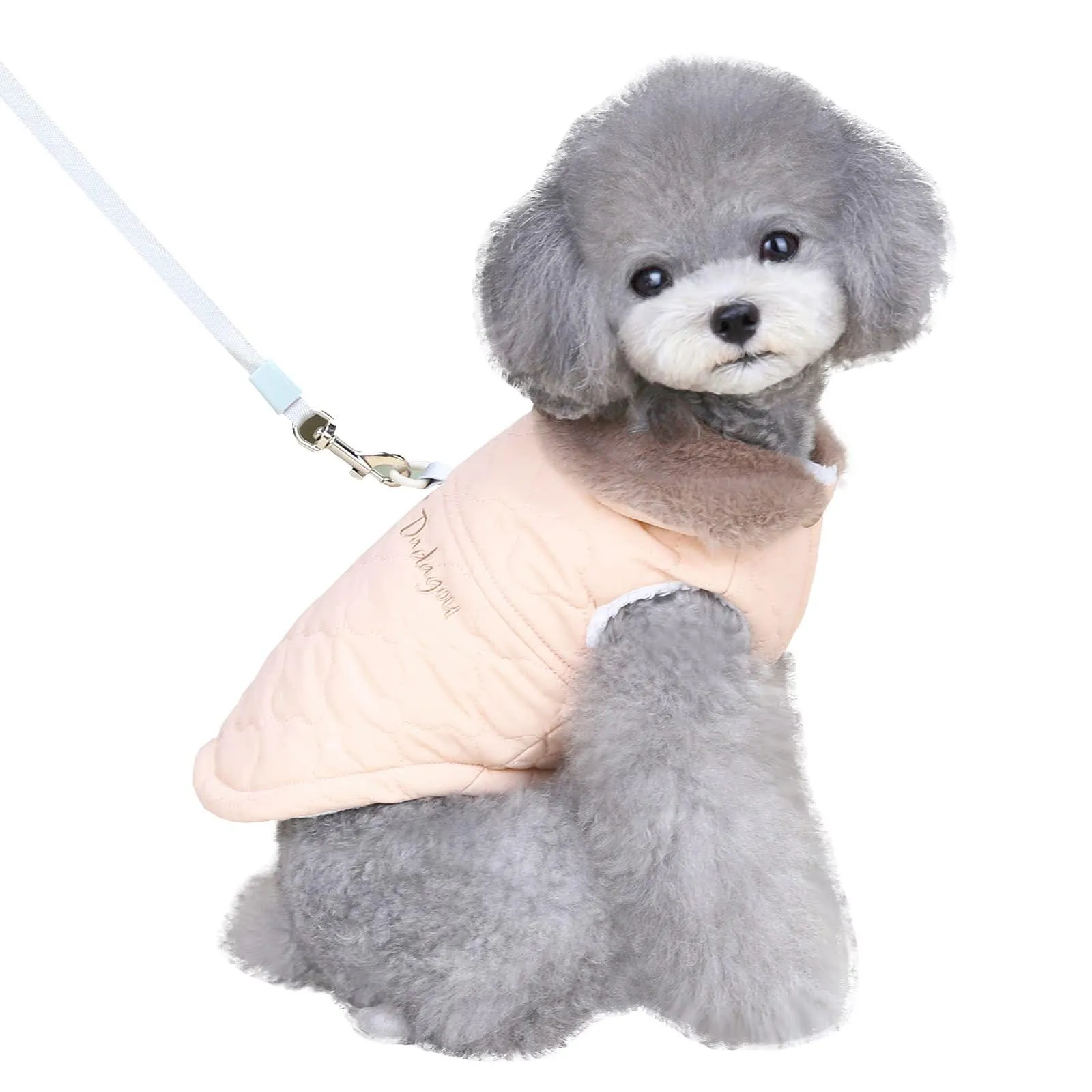 Izefia Cappotto del Cane Freddo Antivento Giacca Felpa Caldo Maglione Invernale Vestiti Spessi Gilet di Pelo Collare Serbatoio Cappotto del Cane per Il piccolo Gatto Medio - immagine 1