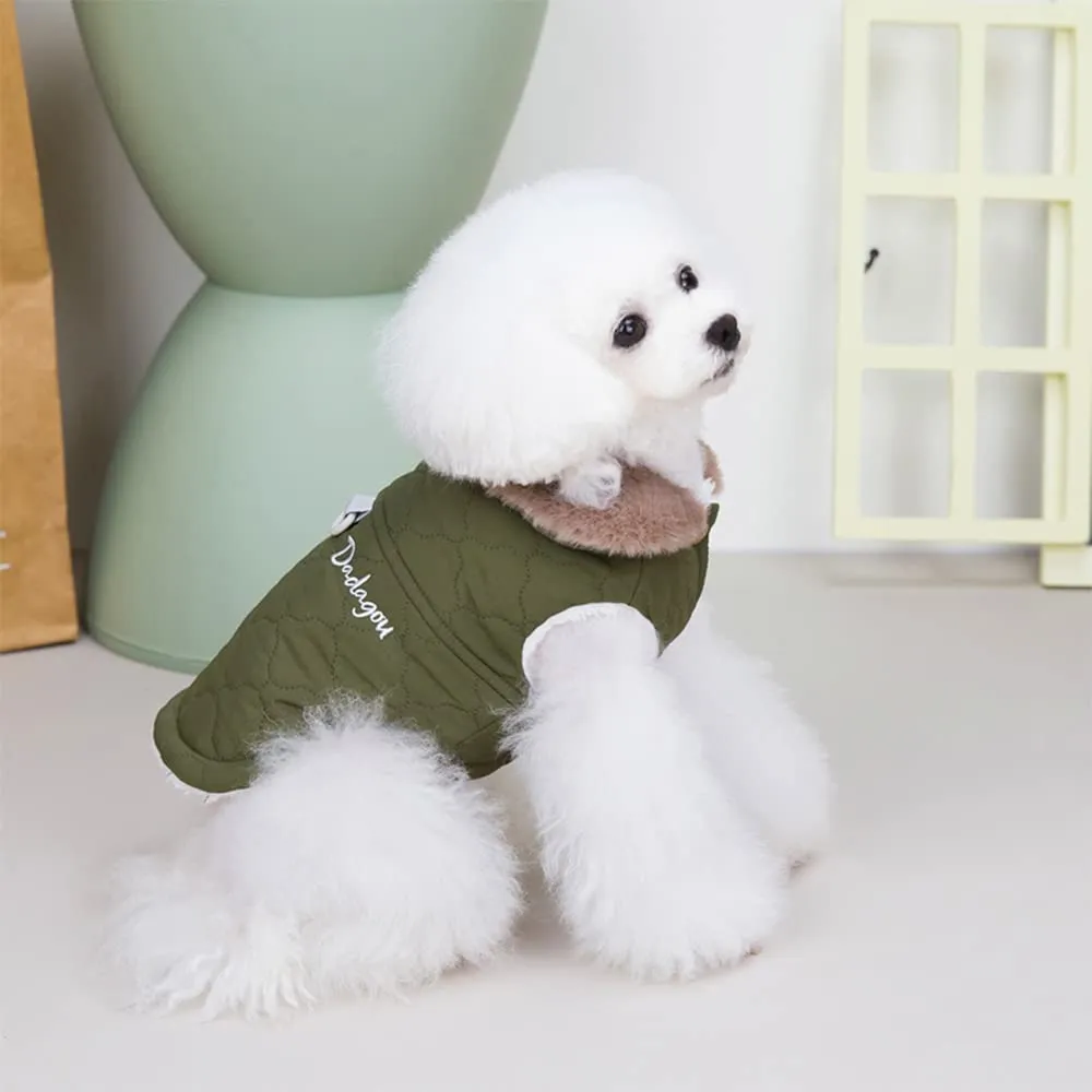 Cappottino invernale per cani foderato in pile, impermeabile, caldo e morbido, con anello a D, per cani di taglia media e grande, per attività all'aperto (XL, verde) - immagine 6