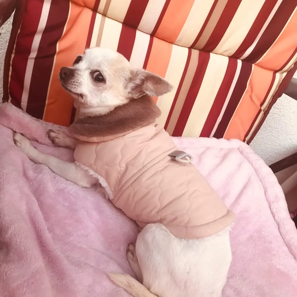 Cappotto per Cani Giacca Invernale,Cappotto Impermeabile per Cani con D Anello,Giacca invernale per cani in tessuto,Giacca per cani in morbido pile per cani di taglia piccoli media e grande(S,rosa) - immagine 8