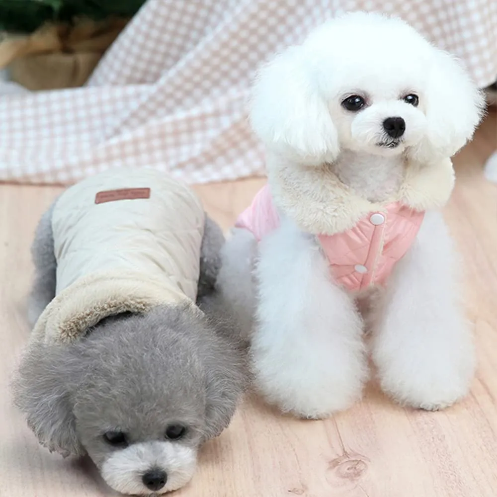 Cappottino invernale per cani,Pettorina Invernale per Cani,Calda Giacca per Cani di Piccola Taglia,Vestiti Dell'animale Domestico per Cani Piccoli,Gilet del per Cani di Piccola Taglia (XL,rosa) - immagine 8