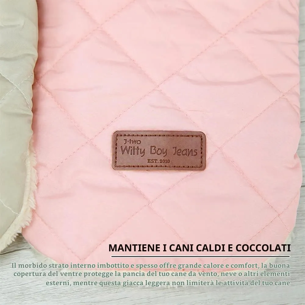 Cappottino invernale per cani,Pettorina Invernale per Cani,Calda Giacca per Cani di Piccola Taglia,Vestiti Dell'animale Domestico per Cani Piccoli,Gilet del per Cani di Piccola Taglia (L,rosa) - immagine 3