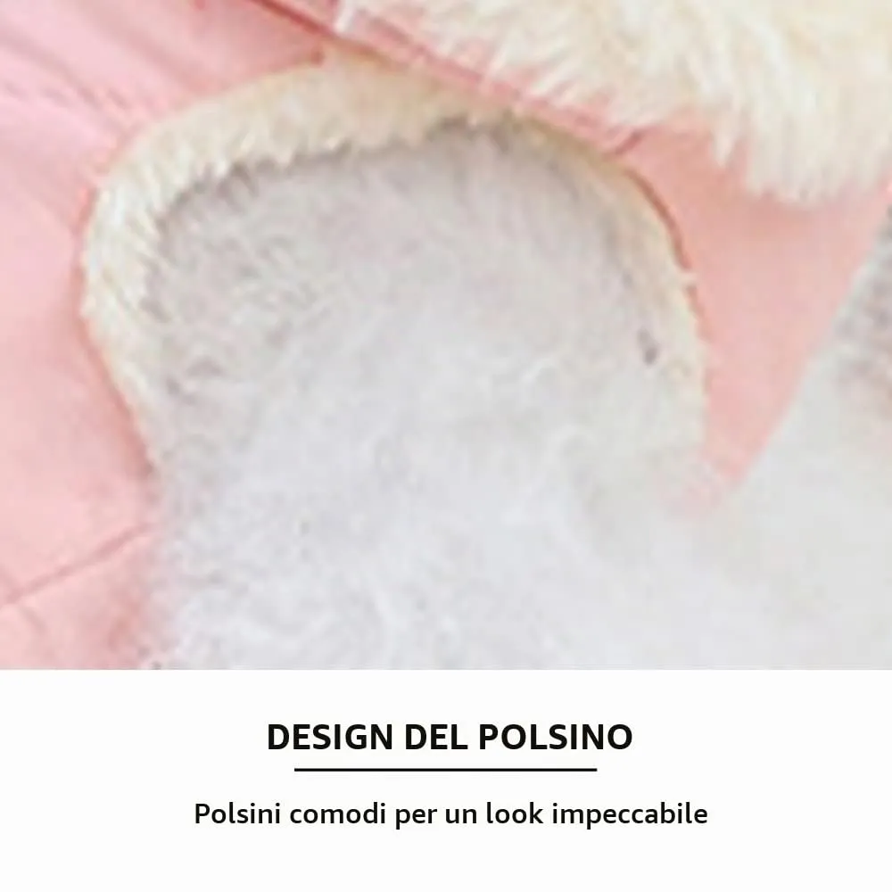 Cappottino invernale per cani,Pettorina Invernale per Cani,Calda Giacca per Cani di Piccola Taglia,Vestiti Dell'animale Domestico per Cani Piccoli,Gilet del per Cani di Piccola Taglia (L,rosa) - immagine 4