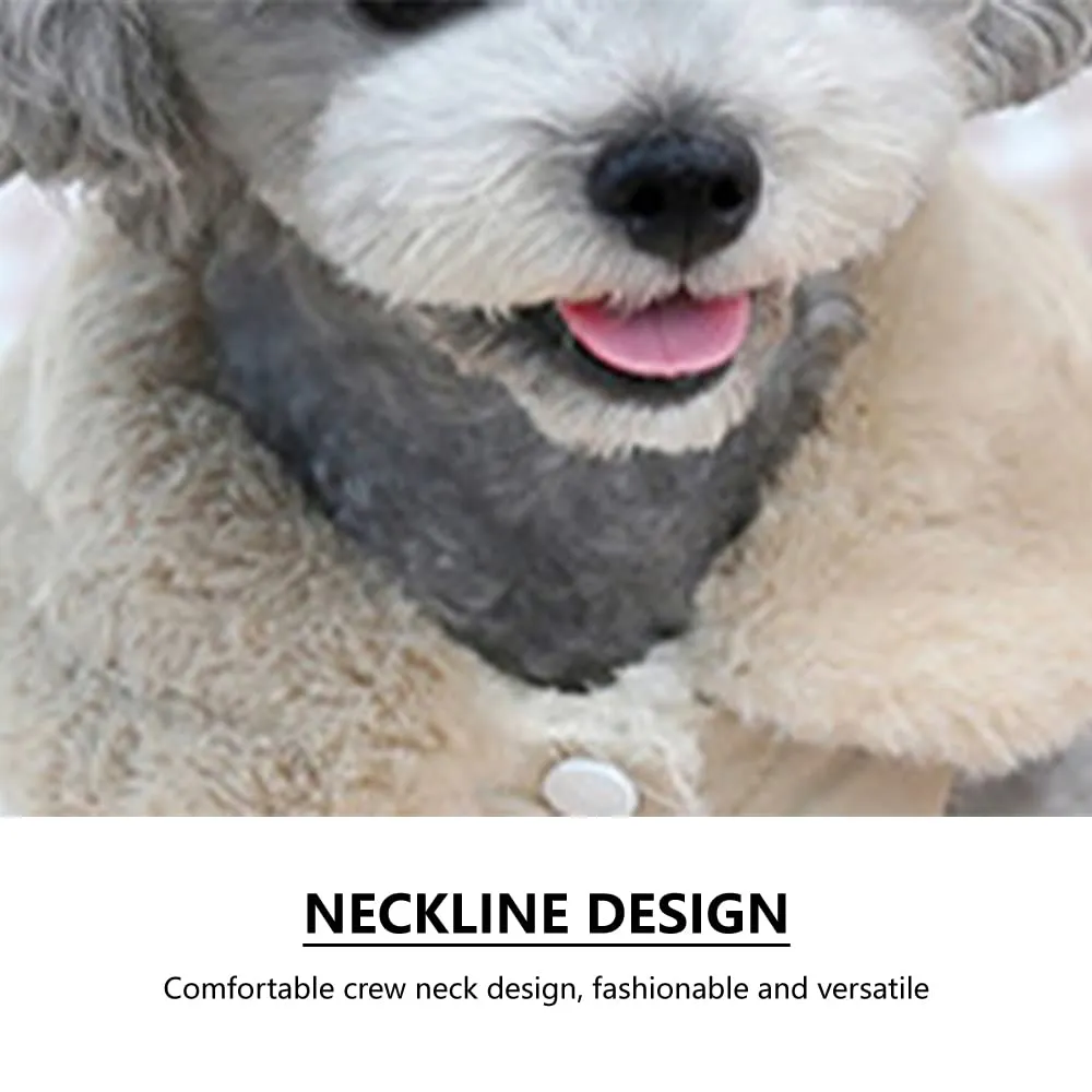 Cappottino invernale per cani,Pettorina Invernale per Cani,Calda Giacca per Cani di Piccola Taglia,Vestiti Dell'animale Domestico per Cani Piccoli,Gilet del per Cani di Piccola Taglia (M,Beige) - immagine 4