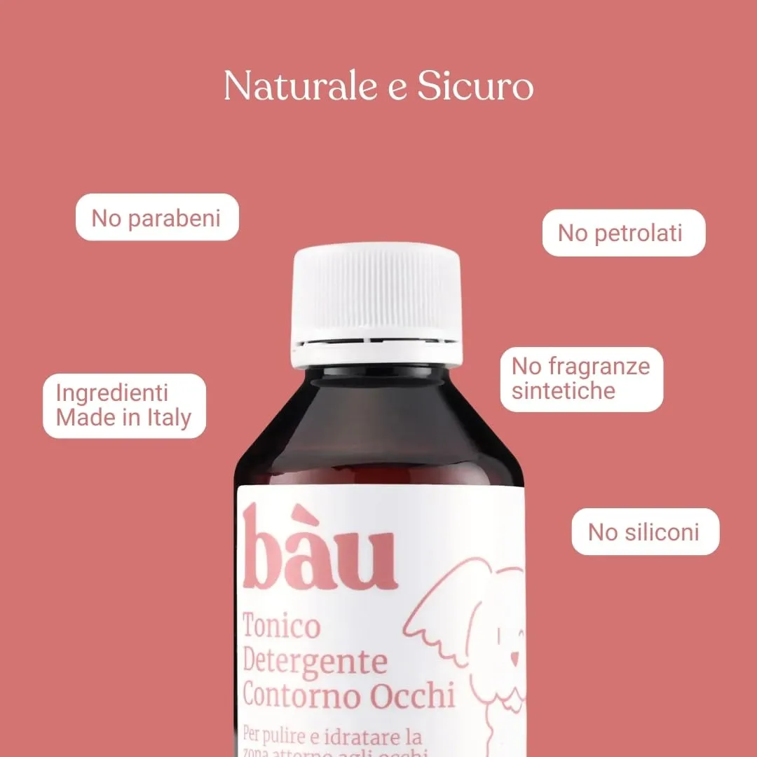 Bau Pulizia Occhi Cane Lacrimazione, Tonico Detergente Occhi Cane, Rimuove Macchie da Lacrimazione, Idratante e Antinfiammatorio Naturale con Aloe, Camomilla, Rosa, Calendula - immagine 6