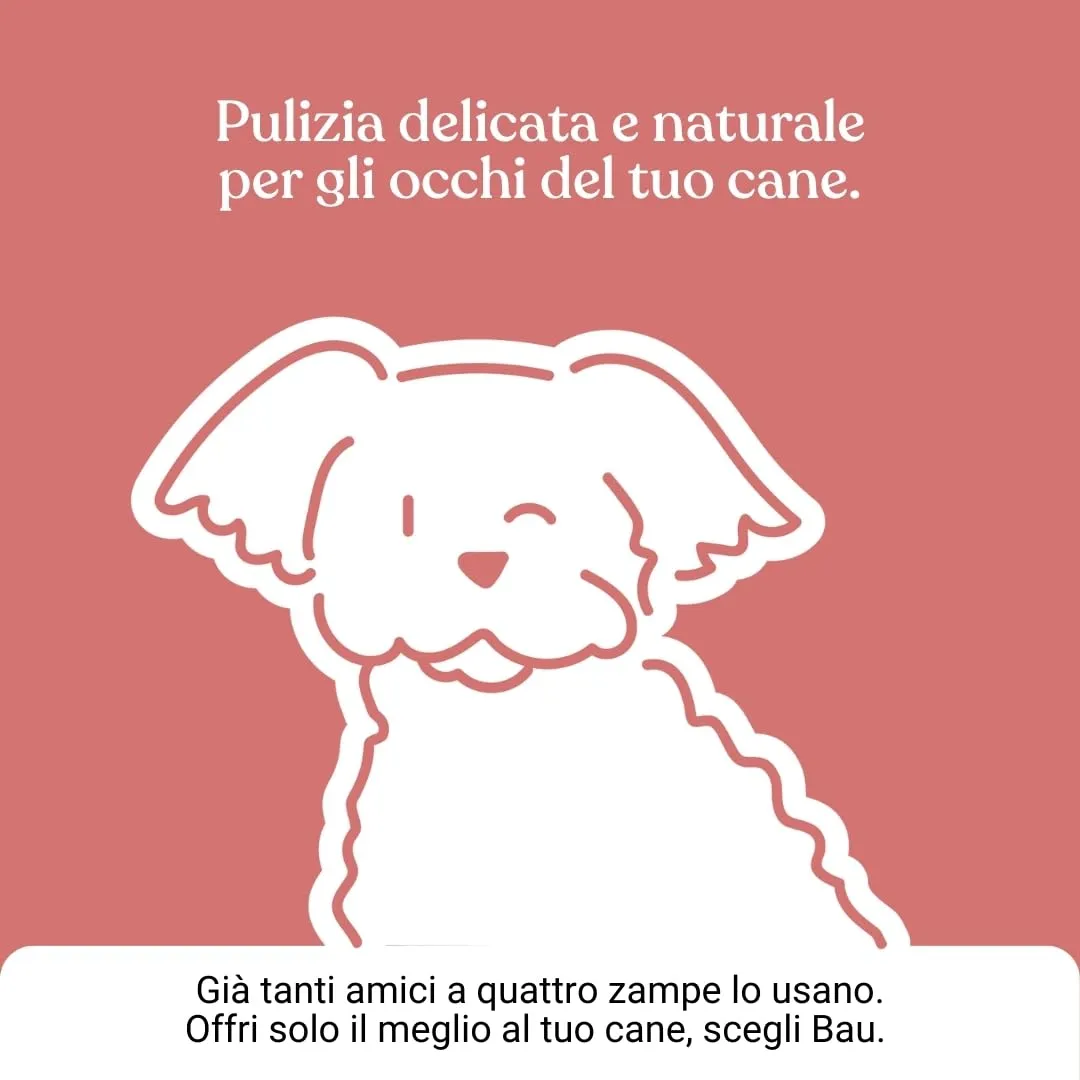 Bau Pulizia Occhi Cane Lacrimazione, Tonico Detergente Occhi Cane, Rimuove Macchie da Lacrimazione, Idratante e Antinfiammatorio Naturale con Aloe, Camomilla, Rosa, Calendula - immagine 9