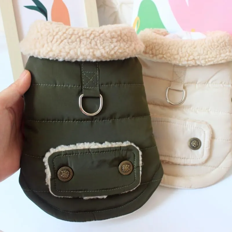 Cappottino invernale per cani foderato in pile, morbido, antivento, impermeabile, caldo, per cani di taglia piccola, media e grande (XXL, verde scuro) - immagine 9