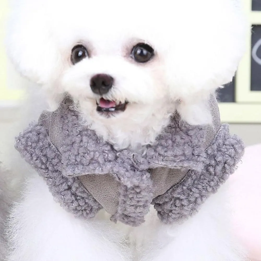 Cappotto Invernale per Cani,Giacca per Cani,Abbigliamento per cani con D Anello,Vestiti Dell'animale Domestico,Giacca per Cani in Morbido pile per Cani di Taglia Piccoli Media e Grande(Grigio,M) - immagine 3