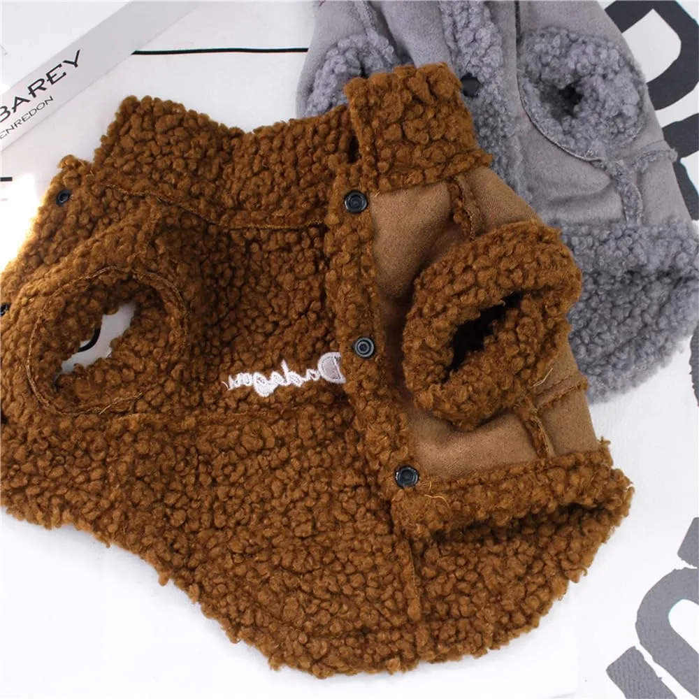 Cappotto Invernale per Cani,Giacca per Cani,Abbigliamento per cani con D Anello,Vestiti Dell'animale Domestico,Giacca per Cani in Morbido pile per Cani di Taglia Piccoli Media e Grande(Marrone,L) - immagine 4