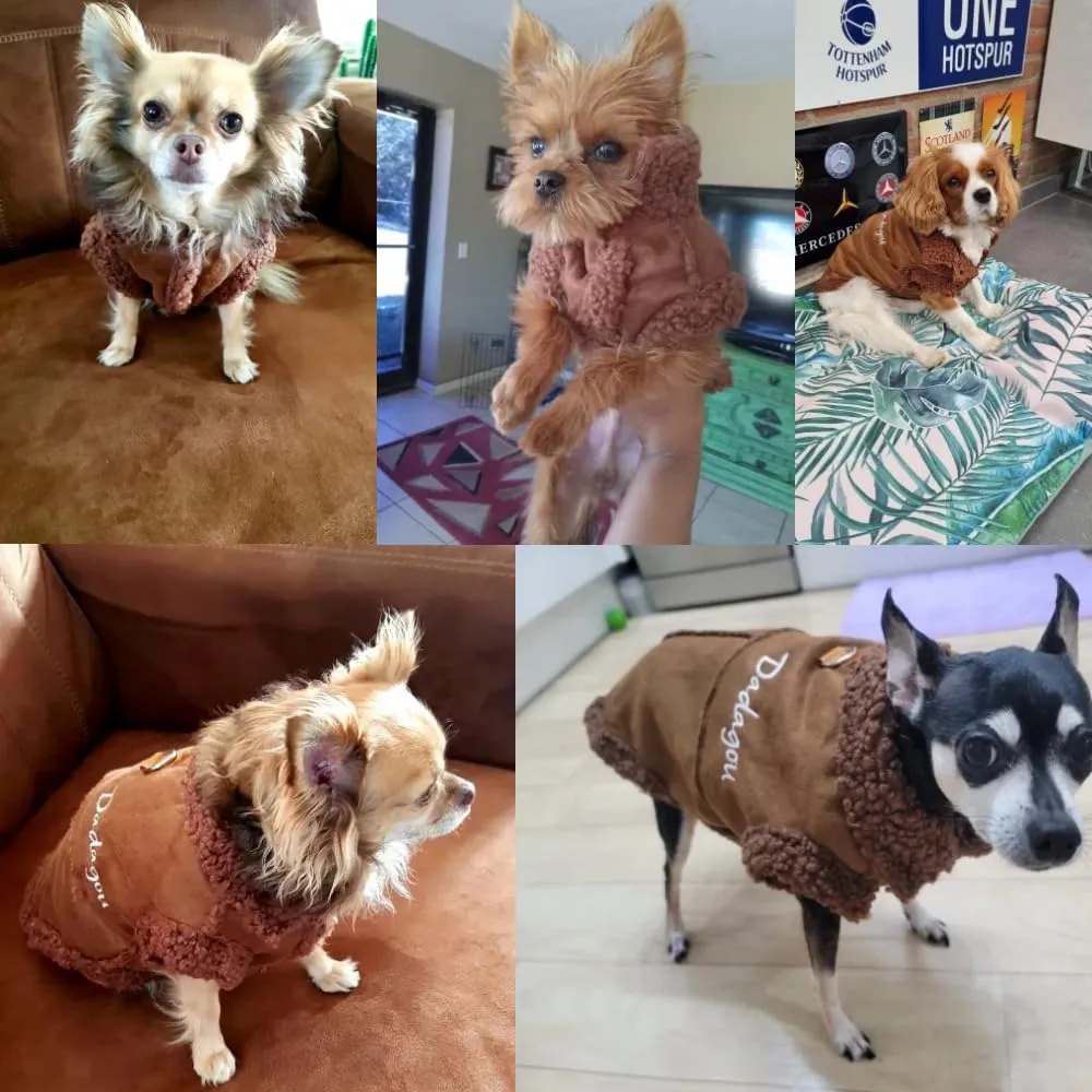 Cappotto Invernale per Cani,Giacca per Cani,Abbigliamento per cani con D Anello,Vestiti Dell'animale Domestico,Giacca per Cani in Morbido pile per Cani di Taglia Piccoli Media e Grande(Marrone,L) - immagine 8