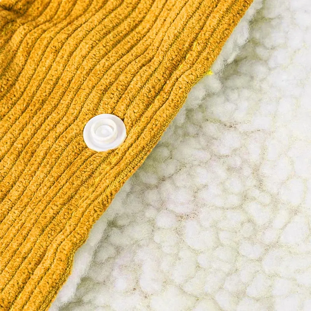 Cappotto Invernale per Cani,Cappotto per Cani con D Anello,Abbigliamento per cani con Fodera in Pile,Velluto Giacca per cani Antivento Abbigliamento per Cani Piccola Taglia Media Grandi(Giallo,L) - immagine 3