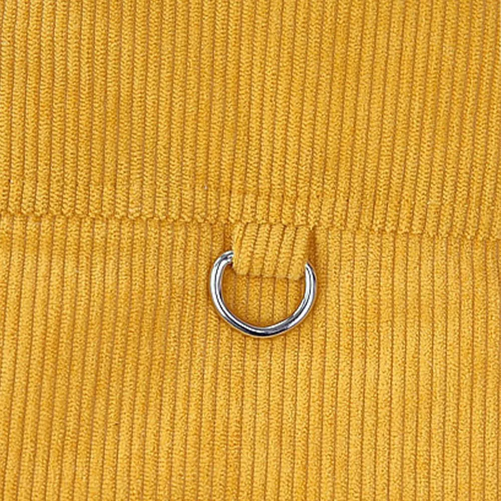Cappotto Invernale per Cani,Cappotto per Cani con D Anello,Abbigliamento per cani con Fodera in Pile,Velluto Giacca per cani Antivento Abbigliamento per Cani Piccola Taglia Media Grandi(Giallo,L) - immagine 4