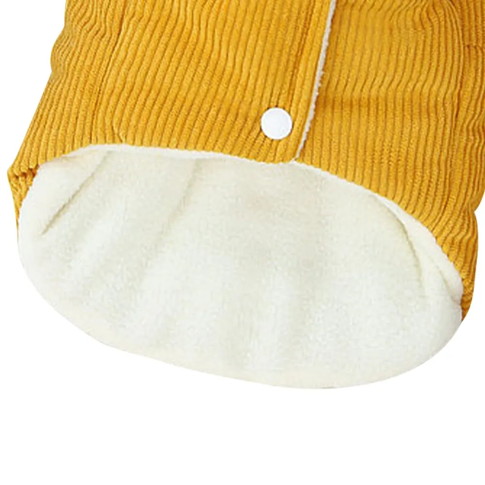 Cappotto Invernale per Cani,Cappotto per Cani con D Anello,Abbigliamento per cani con Fodera in Pile,Velluto Giacca per cani Antivento Abbigliamento per Cani Piccola Taglia Media Grandi(Giallo,L) - immagine 5