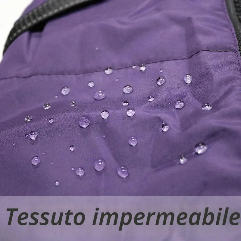 Cappotto Invernale per Cani,Cappotto Impermeabile Cane con Fodera in Pile,Abbigliamento per cani con pettorina,Gilet Riflettente del per Cani Piccola Taglia Media Grandi(Viola,L) - immagine 5
