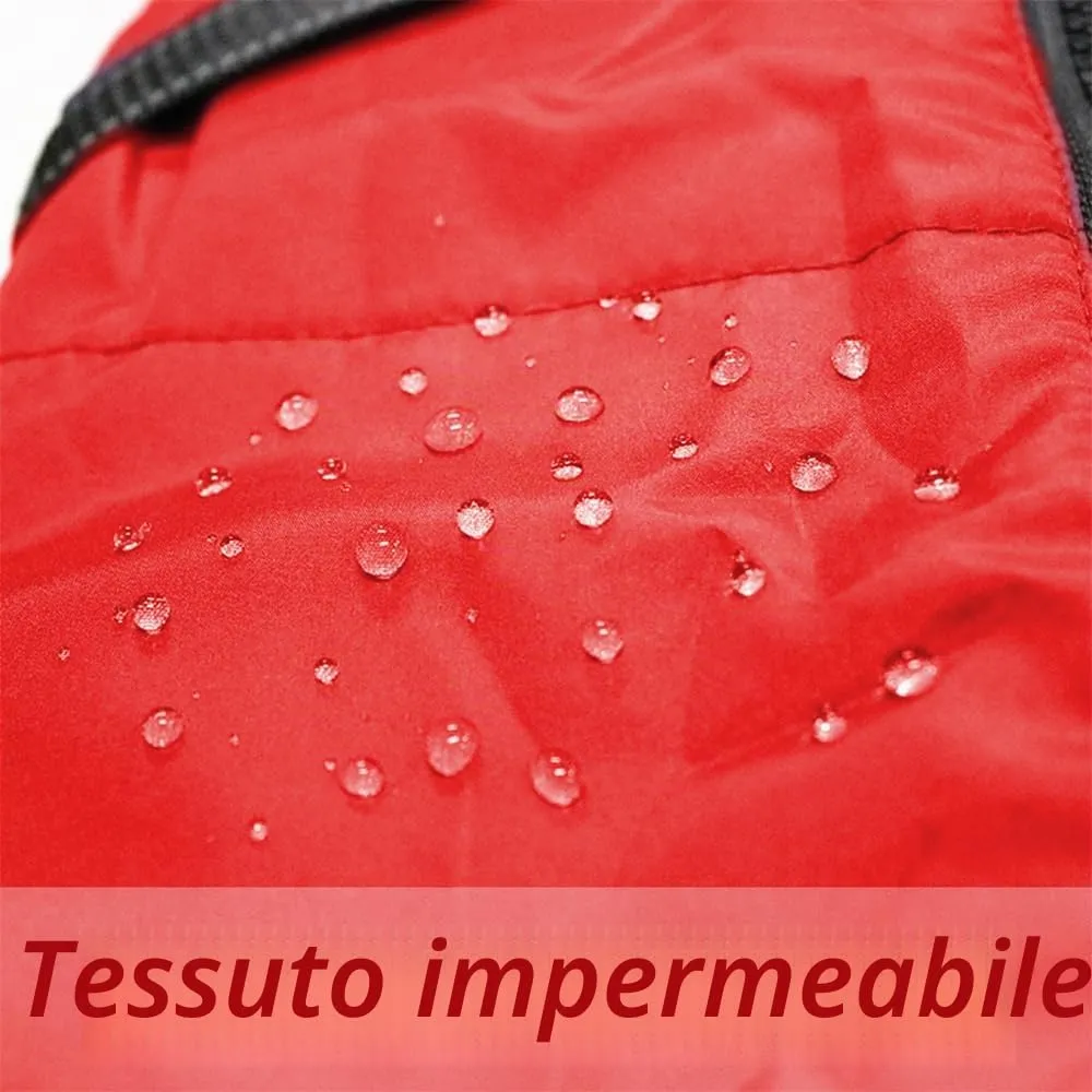 Cappotto Invernale per Cani,Cappotto Impermeabile Cane con Fodera in Pile,Abbigliamento per cani con pettorina,Gilet Riflettente del per Cani Piccola Taglia Media Grandi(Rosso,L) - immagine 6