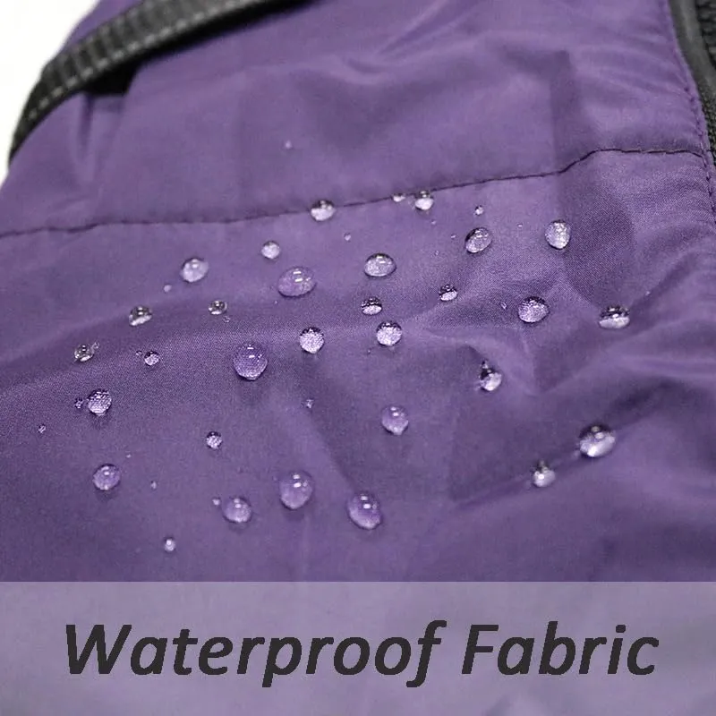 Cappotto Invernale per Cani,Cappotto Impermeabile Cane con Fodera in Pile,Abbigliamento per cani con pettorina,Gilet Riflettente del per Cani Piccola Taglia Media Grandi(Viola,XL) - immagine 5