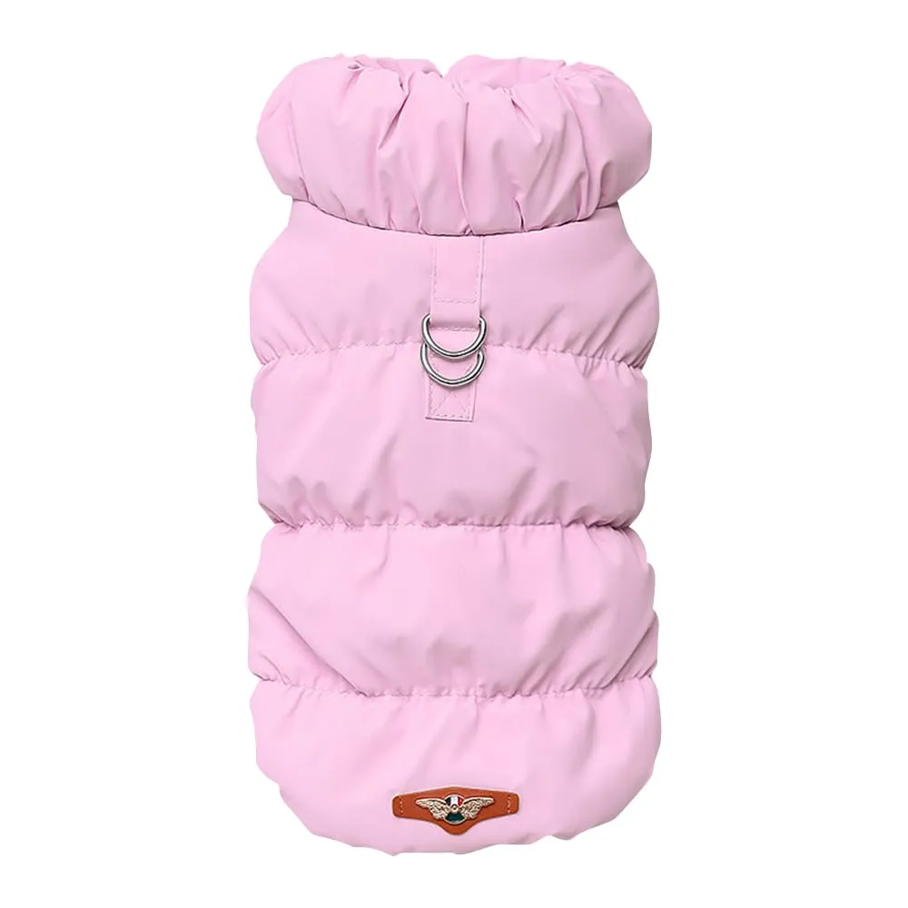 Cappotto Invernale per Cani, Giacca Impermeabile Antivento Caldo per Cane,Cappotto Cane in Pile,Abbigliamento per Cani con anello a D,Vestiti per Cani di Taglia Piccola,Media a Grande(rosa,XS) - immagine 1
