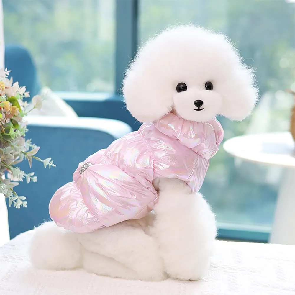 Cappotto Invernale per Cani,Giacca Impermeabile Caldo per Cane Antivento,Cappotto Cane in Pile,Abbigliamento per Cani,Vestiti per Cani di Taglia Piccola,Media e Grande (rosa,XL) - immagine 6