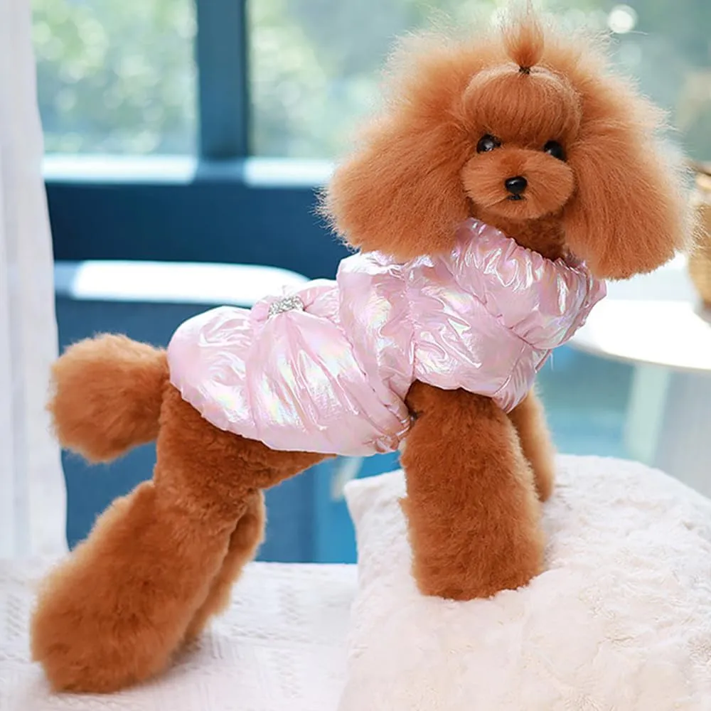 Cappotto Invernale per Cani,Giacca Impermeabile Caldo per Cane Antivento,Cappotto Cane in Pile,Abbigliamento per Cani,Vestiti per Cani di Taglia Piccola,Media e Grande (rosa,XL) - immagine 8