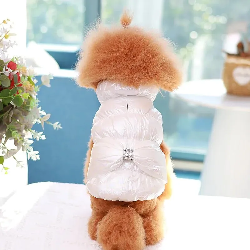 Cappotto Invernale per Cani,Giacca Impermeabile Caldo per Cane Antivento,Cappotto Cane in Pile,Abbigliamento per Cani,Vestiti per Cani di Taglia Piccola,Media e Grande(Bianco,XL) - immagine 7