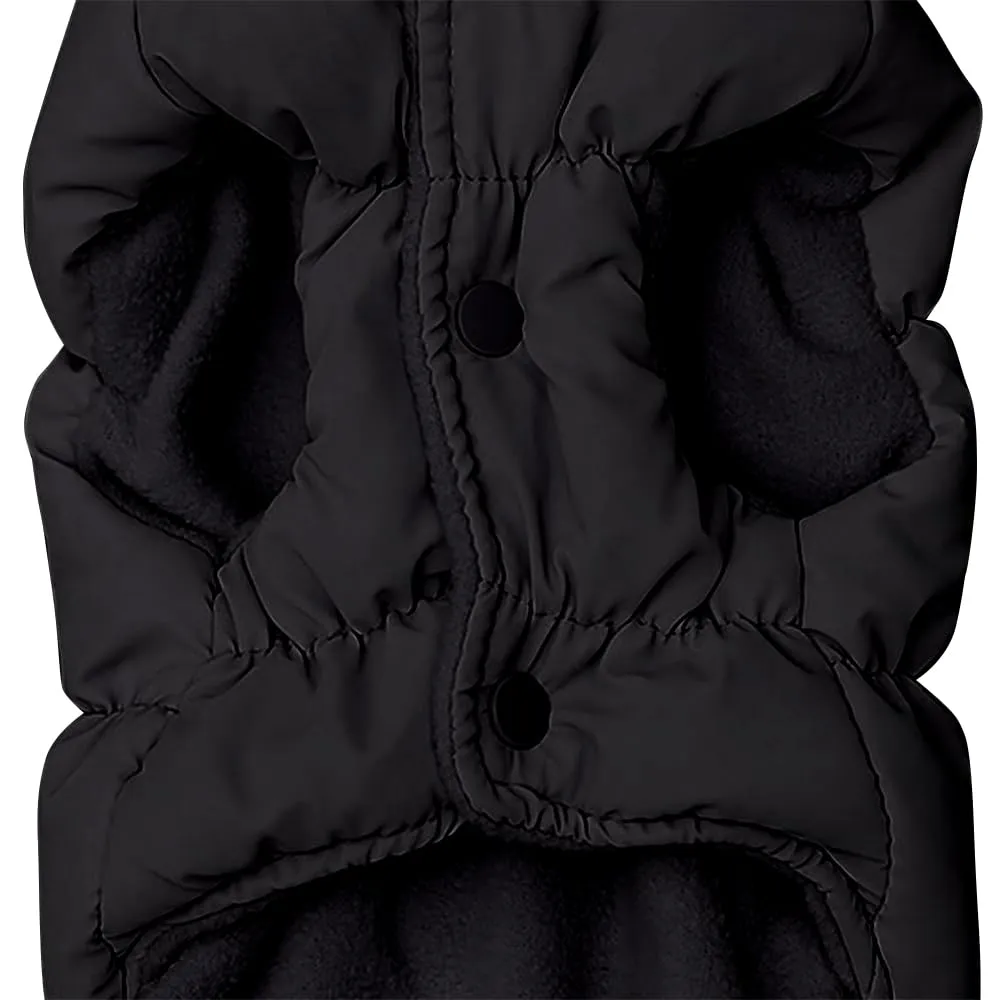 Cappotto Invernale per Cani, Giacca Impermeabile Antivento Caldo per Cane,Cappotto Cane in Pile,Abbigliamento per Cani con anello a D,Vestiti per Cani di Taglia Piccola,Media Grande rosso(nero M) - immagine 3