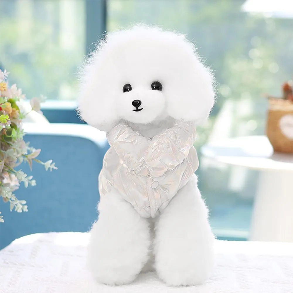 Cappotto Invernale per Cani,Giacca Impermeabile Caldo per Cane Antivento,Cappotto Cane in Pile,Abbigliamento per Cani,Vestiti per Cani di Taglia Piccola,Media e Grande(Bianco,XXL) - immagine 7