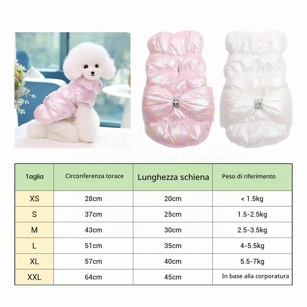 Cappotto Invernale per Cani,Giacca Impermeabile Caldo per Cane Antivento,Cappotto Cane in Pile,Abbigliamento per Cani,Vestiti per Cani di Taglia Piccola,Media e Grande (rosa,XXL) - immagine 4