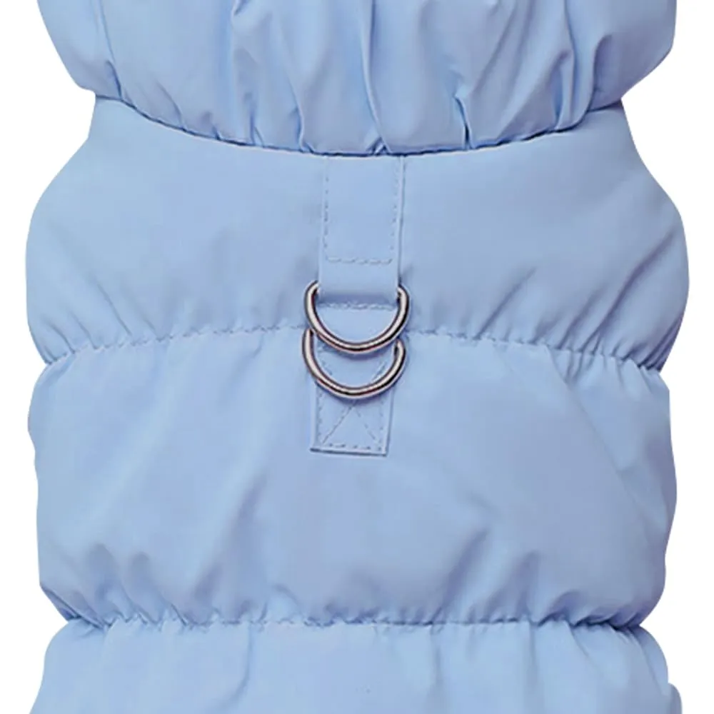 Cappotto Invernale per Cani, Giacca Impermeabile Antivento Caldo per Cane,Cappotto Cane in Pile,Abbigliamento per Cani con anello a D,Vestiti per Cani di Taglia Piccola,Media e Grande(Azzurro,L) - immagine 2
