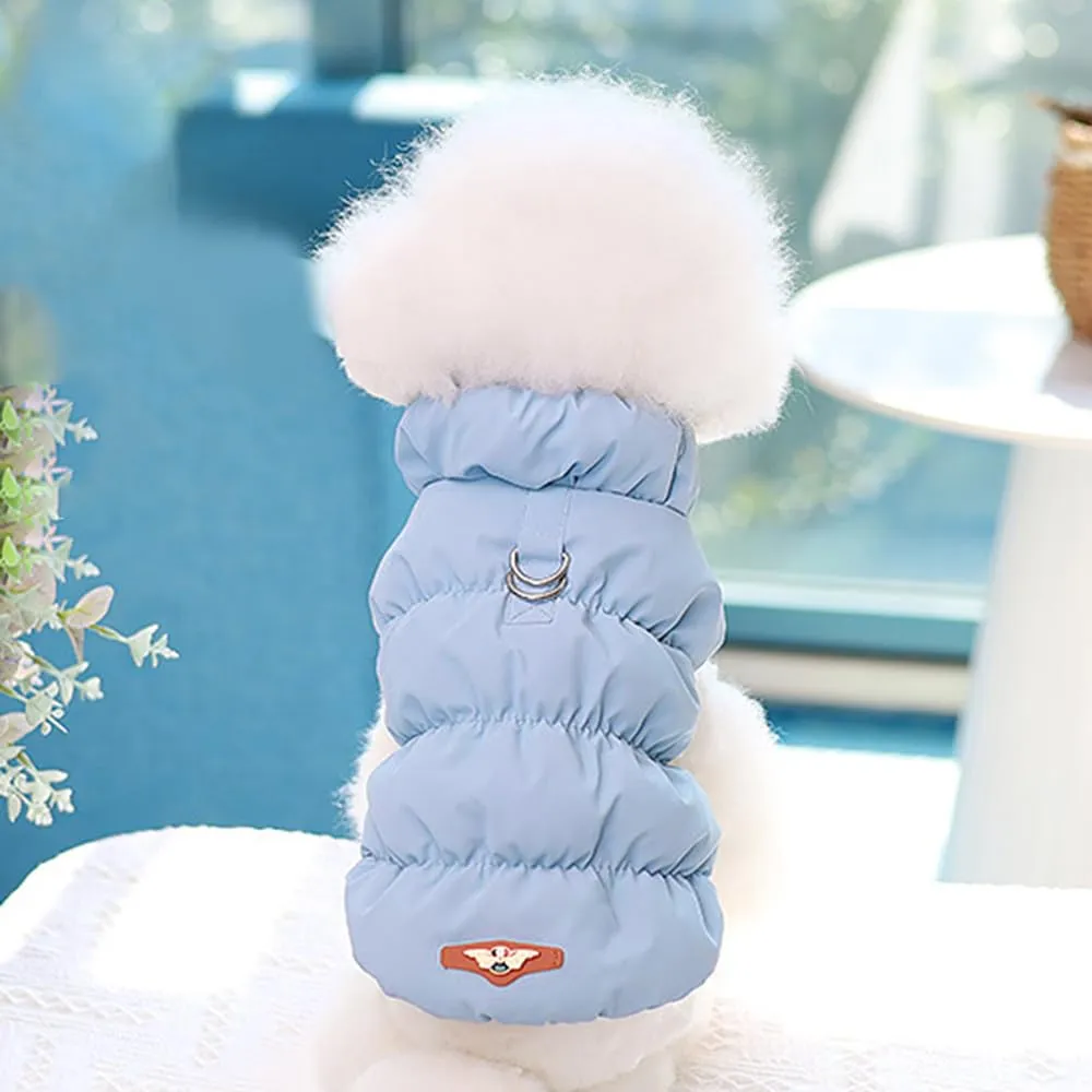 Cappotto Invernale per Cani, Giacca Impermeabile Antivento Caldo per Cane,Cappotto Cane in Pile,Abbigliamento per Cani con anello a D,Vestiti per Cani di Taglia Piccola,Media e Grande(Azzurro,L) - immagine 6