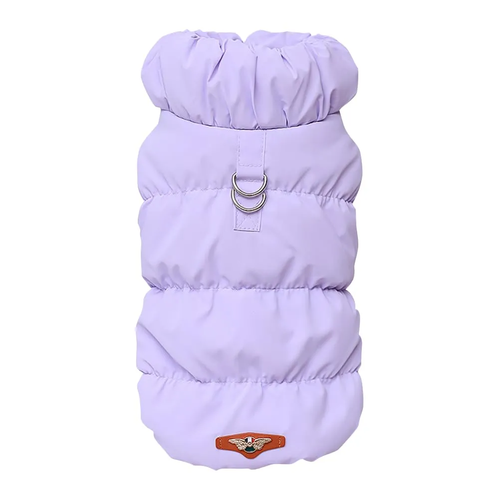 Cappotto Invernale per Cani, Giacca Impermeabile Antivento Caldo per Cane,Cappotto Cane in Pile,Abbigliamento per Cani con anello a D,Vestiti per Cani di Taglia Piccola,Media e Grande viola chiaro,XL - immagine 1