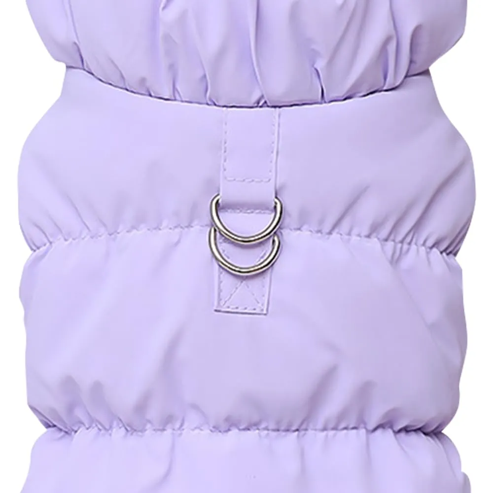Cappotto Invernale per Cani, Giacca Impermeabile Antivento Caldo per Cane,Cappotto Cane in Pile,Abbigliamento per Cani con anello a D,Vestiti per Cani di Taglia Piccola,Media e Grande viola chiaro,XL - immagine 2