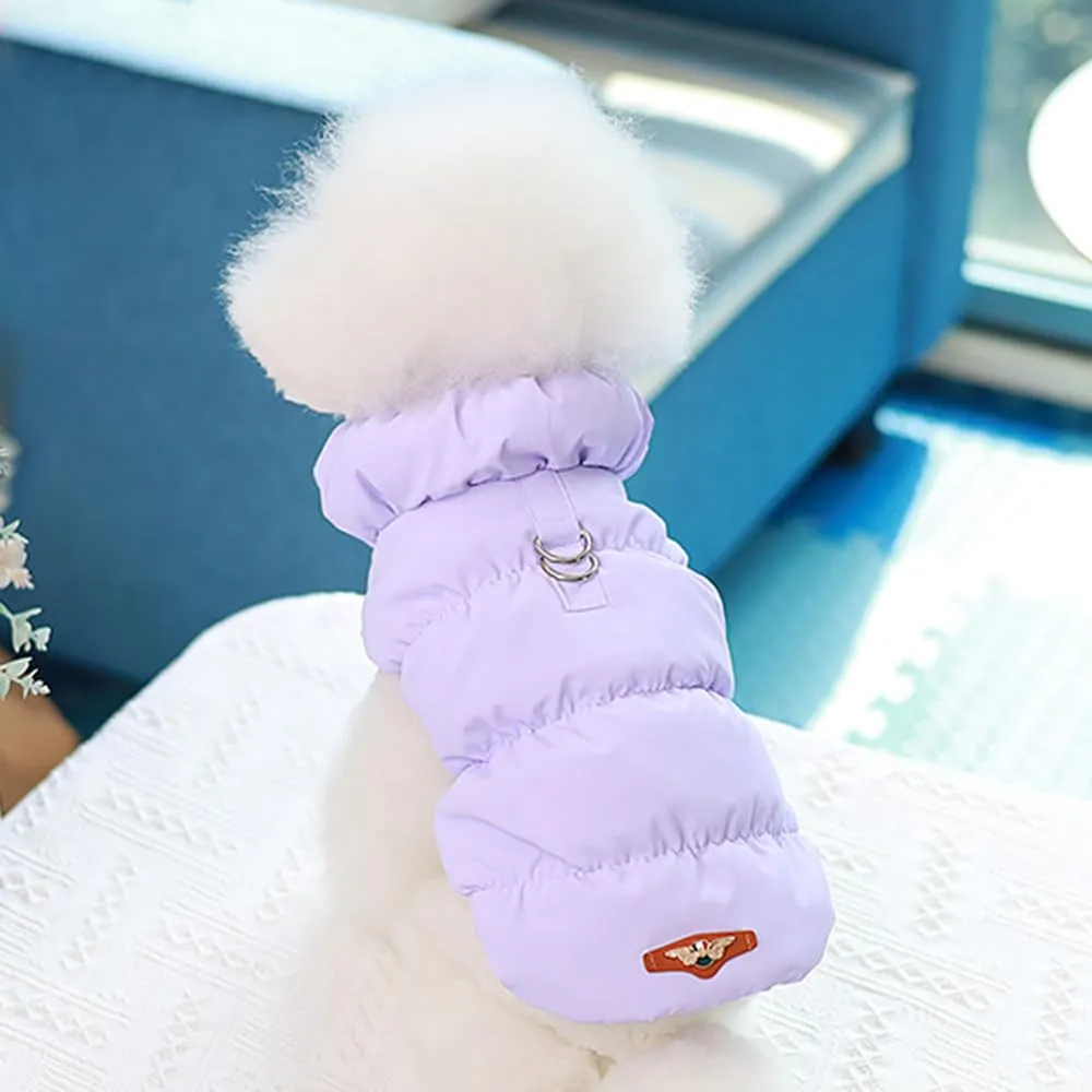 Cappotto Invernale per Cani, Giacca Impermeabile Antivento Caldo per Cane,Cappotto Cane in Pile,Abbigliamento per Cani con anello a D,Vestiti per Cani di Taglia Piccola,Media e Grande viola chiaro,XL - immagine 5