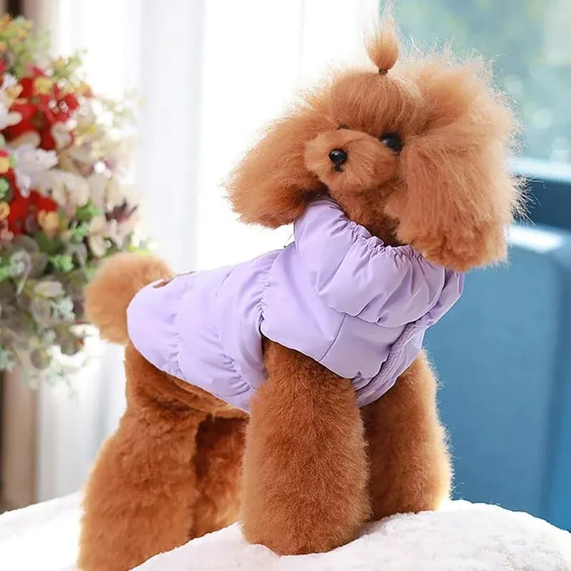 Cappotto Invernale per Cani, Giacca Impermeabile Antivento Caldo per Cane,Cappotto Cane in Pile,Abbigliamento per Cani con anello a D,Vestiti per Cani di Taglia Piccola,Media e Grande viola chiaro,XL - immagine 7