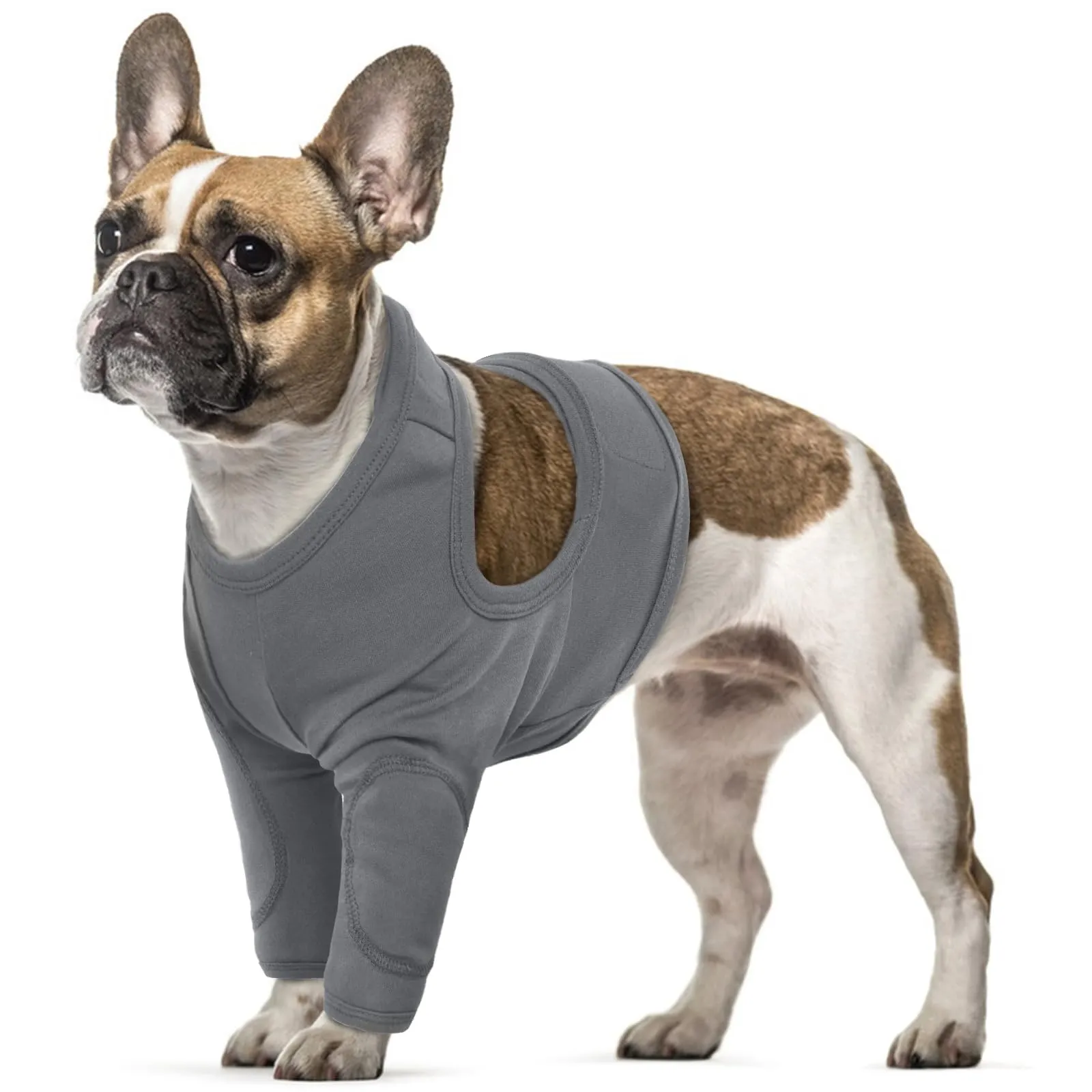 Tuta Recupero Cani, Body Post-Operatorio, Camicia Protezione per Cani, Cura Chirurgica - Grigio, M - immagine 1